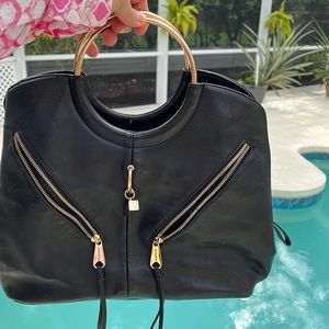 Black ELLEN TRACY faux leather purse